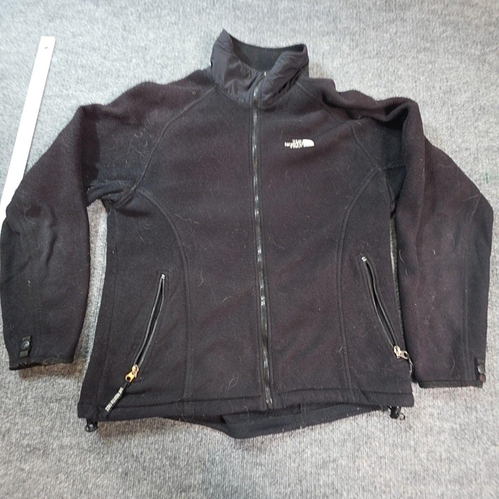 The North Face Jacket Womens Large Black Fleece Full Zip Pockets Outdoor Warm